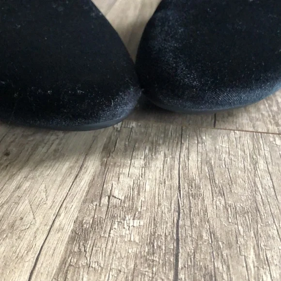 Birdies Phoebe Velvet Faux Fur Black Mules 7.5 - Picture 9 of 10